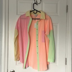 Fun Retro Colorful Button Down